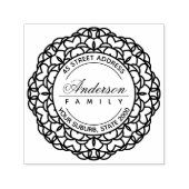 上品な華美カスタム家族の名前差出人住所 セルフインキングスタンプ (デザイン)