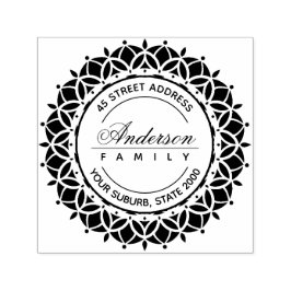 上品な華美カスタム家族の名前差出人住所 セルフインキングスタンプ