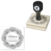 上品な華美カスタム家族の名前差出人住所 ラバースタンプ (押印)