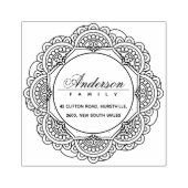 上品な華美カスタム家族の名前差出人住所 ラバースタンプ