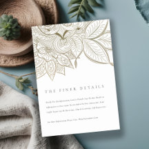 上品な華美ペイズリーアイボリー金ゴールドの結婚詳細