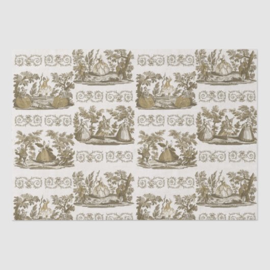 上品な華美ヴィンテージパストラルダンスベージュ 薄葉紙 (正面)