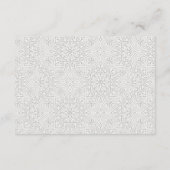 上品な華美水彩孔雀ウェディングレセプション エンクロージャーカード (裏面)