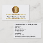 上品な薬学の名刺 名刺 (正面/裏面)