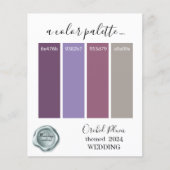 上品な蘭の梅の結婚色パレットカード202 (正面)