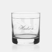 上品な装飾イニシャルH ウイスキーグラス (裏面)