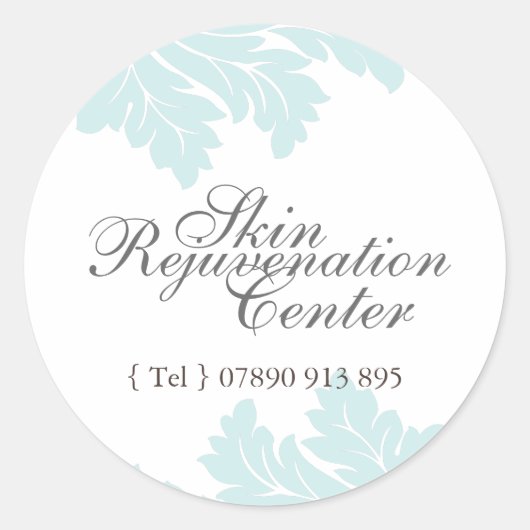 上品な装飾ダマスクシール ラウンドシール (正面)