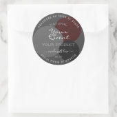 上品な製品の包装ラベルダークグレーブルゴーニュ ラウンドシール (バッグ)