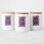 上品な製品パッケージラベル紫と金ゴールド フードラベル (ボトル)