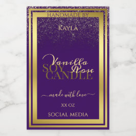 上品な製品パッケージラベル紫と金ゴールド フードラベル