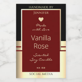 上品な製品ラベルブラックブラックブルゴーニュ金ゴールド フードラベル