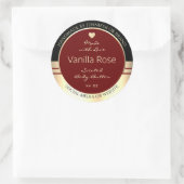 上品な製品ラベルブラックブラックブルゴーニュ金ゴールド ラウンドシール (バッグ)