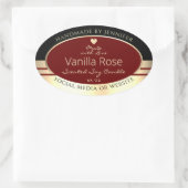 上品な製品ラベルブラックブラックブルゴーニュ金ゴールド 楕円形シール (バッグ)