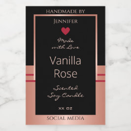 上品な製品包装ラベルブラックとバラ金ゴールド フードラベル