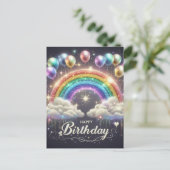 上品な誕生日カード ポストカード (スタンド正面)