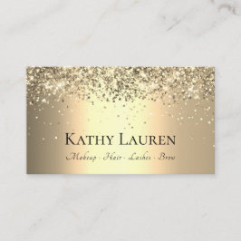 上品な豪華なライト金ゴールドグリッターカスタマイズ 名刺