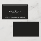 上品な質素なダークレフェリーの名刺 名刺 (正面/裏面)