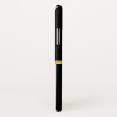 上品な赤い弓の黒と白ストライプの名前 Case-Mate iPhoneケース (裏面/右)