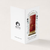 上品な赤い水の色のフロントドアフォト&サービス 名刺 (外部)