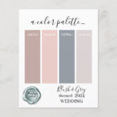 上品な赤面グ結婚レイの色PalettPaper Sheet (正面)