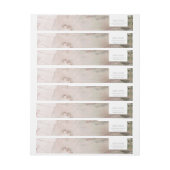 上品な赤面ピンクの夕暮れバラ金ゴールドゲートのアドレス ラップアラウンドラベル (シート)