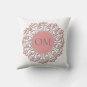 上品な赤面ピンクマンダラOM クッション (裏面)