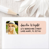 上品な赤面写真卒業差出人住所 ラベル (インサイチュ)