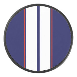 上品な赤、白、青のレーシングストライプ アイスホッケーパック