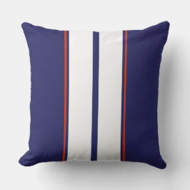 上品な赤、白、青のレーシングストライプ アウトドアクッション