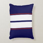 上品な赤、白、青のレーシングストライプ アクセントクッション (正面(垂直))