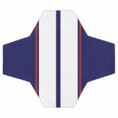 上品な赤、白、青のレーシングストライプ サッカーボール (フラット)