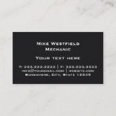 上品な車のテーマ名刺 名刺 (裏面)