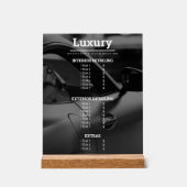 上品な車の写真の修復整備士価格表 アクリルサイン (正面)