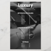 上品な車の写真の修復整備士価格表 チラシ (正面)