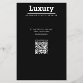 上品な車の写真の修復整備士価格表 チラシ (裏面)