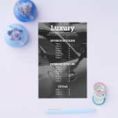 上品な車の写真の修復整備士価格表 チラシ (シングル)