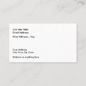 上品な車の絵を描Bodyshopの名刺 名刺 (裏面)