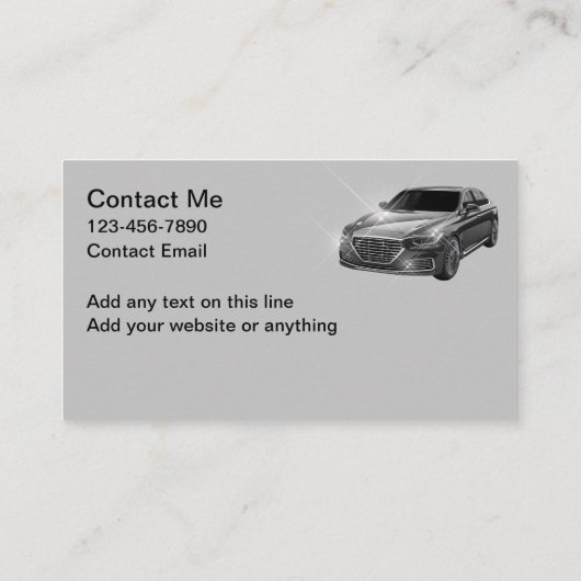 上品な車の詳細と清掃 名刺 (裏面)