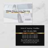 上品な運転者またはリムジンサービス 名刺 (正面/裏面)