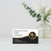 上品な配管工事配管工 名刺 (スタンド正面)