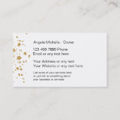 上品な金ゴールドおよび白人のプロフェッショナル 名刺 (裏面)