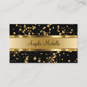 上品な金ゴールドおよび黒いプロフェッショナル 名刺