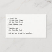 上品な金ゴールドおよび黒い不動産仲介業者 名刺 (裏面)