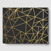 上品な金ゴールドとブラック結婚ズ ゲストブック (裏面)