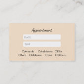 上品な金ゴールドのストライプのダマスク織の美容院のアポイントメント 予約カード (裏面)
