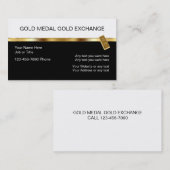 上品な金ゴールドの投資の名刺 名刺 (正面/裏面)