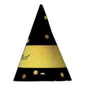 上品な金ゴールドの紙吹雪の黒 パーティーハット (右)