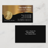 上品な金ゴールドの販売の配分 名刺 (正面/裏面)