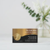 上品な金ゴールドの販売の配分 名刺 (スタンド正面)