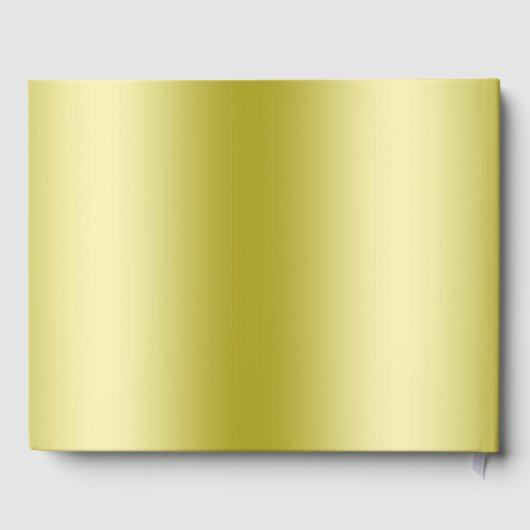 上品な金ゴールドグリッター結婚とリングや輪 ゲストブック (裏面)